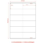 Etiketten Labels selbstklebend weiß 105 x 48mm auf DIN A4, 1200 Stk. – Bild 2