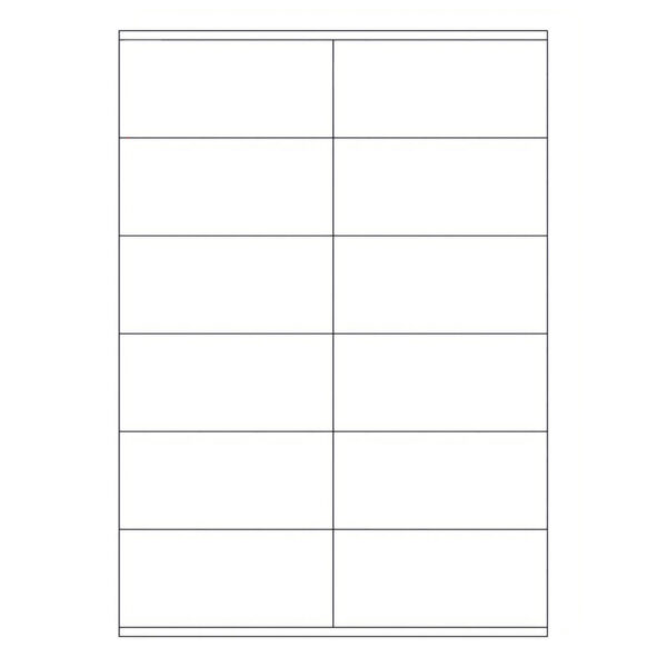 Etiketten Labels selbstklebend weiß 105 x 48mm auf DIN A4, 1200 Stk.
