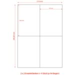 Etiketten Labels selbstklebend weiß 105 x 148.5mm auf DIN A4, 400 Stk. – Bild 2