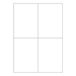 Etiketten Labels selbstklebend weiß 105 x 148.5mm auf DIN A4, 400 Stk.