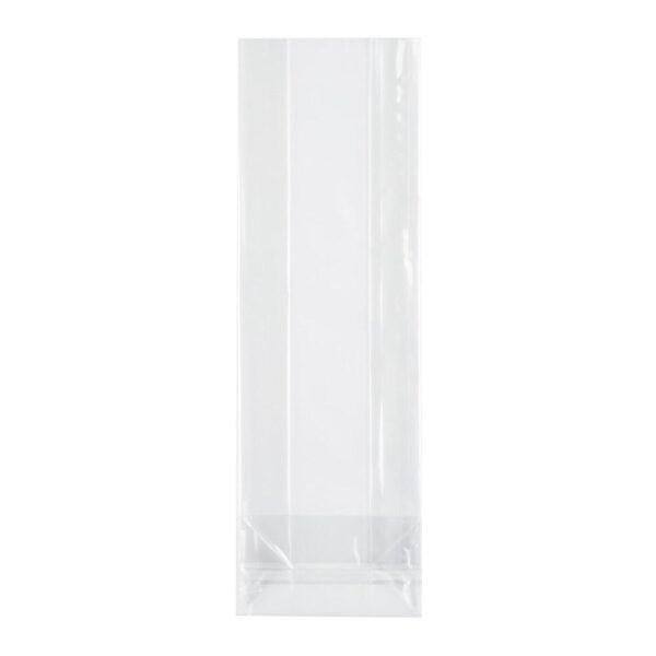 Blockbodenbeutel OPP Siegelnaht transparent 70 + 40mm x 195mm 40my, 1000 Stk.