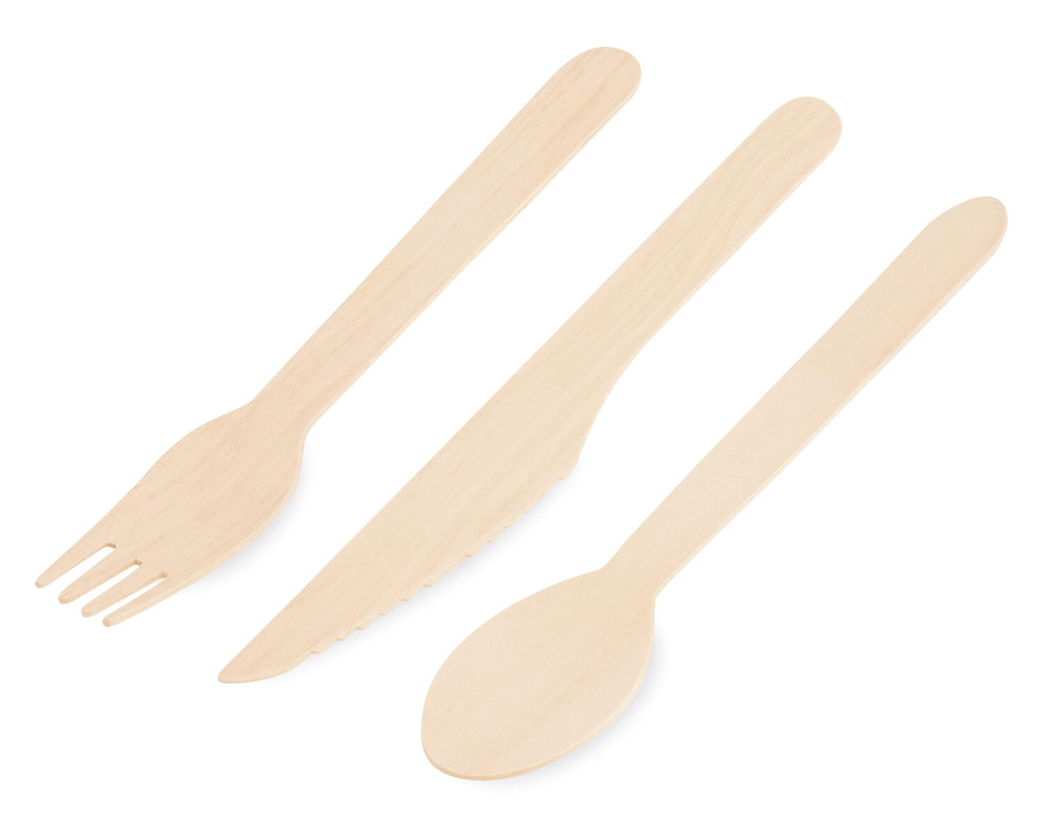 EWB-WOODLINE Besteckset aus Holz mit Gabel, Messer und Löffel, 10 Stk. – Bild 1