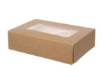 Fensterkarton Cateringkarton Geschenkkarton Transportkarton mit Sichtfenster 22 x 14 x 5 cm