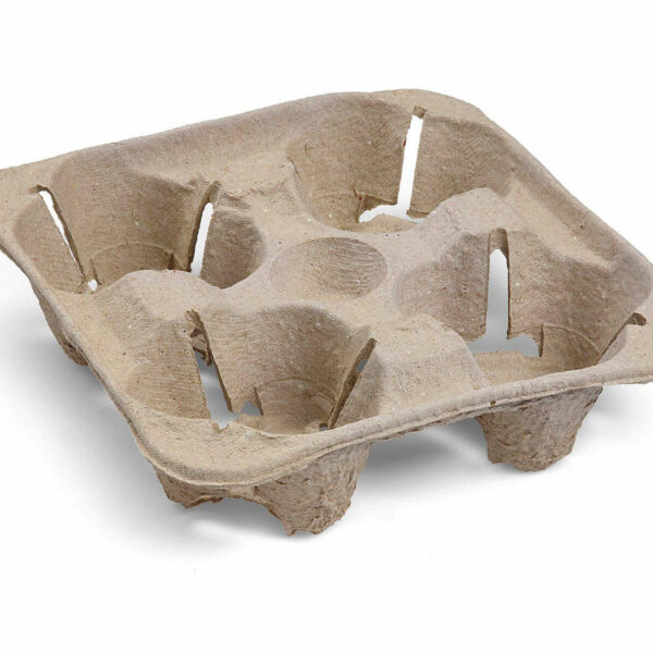 Getränkehalter Tragetablett Becherhalter 4 Becher Coffee to Go 21x21cm, 90 Stk.