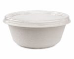 Dressingbecher Dipschale 30ml rund aus Bagasse (Zuckerrohrfasern), inkl. Deckel aus PLA, 150 Stk. – Bild 2