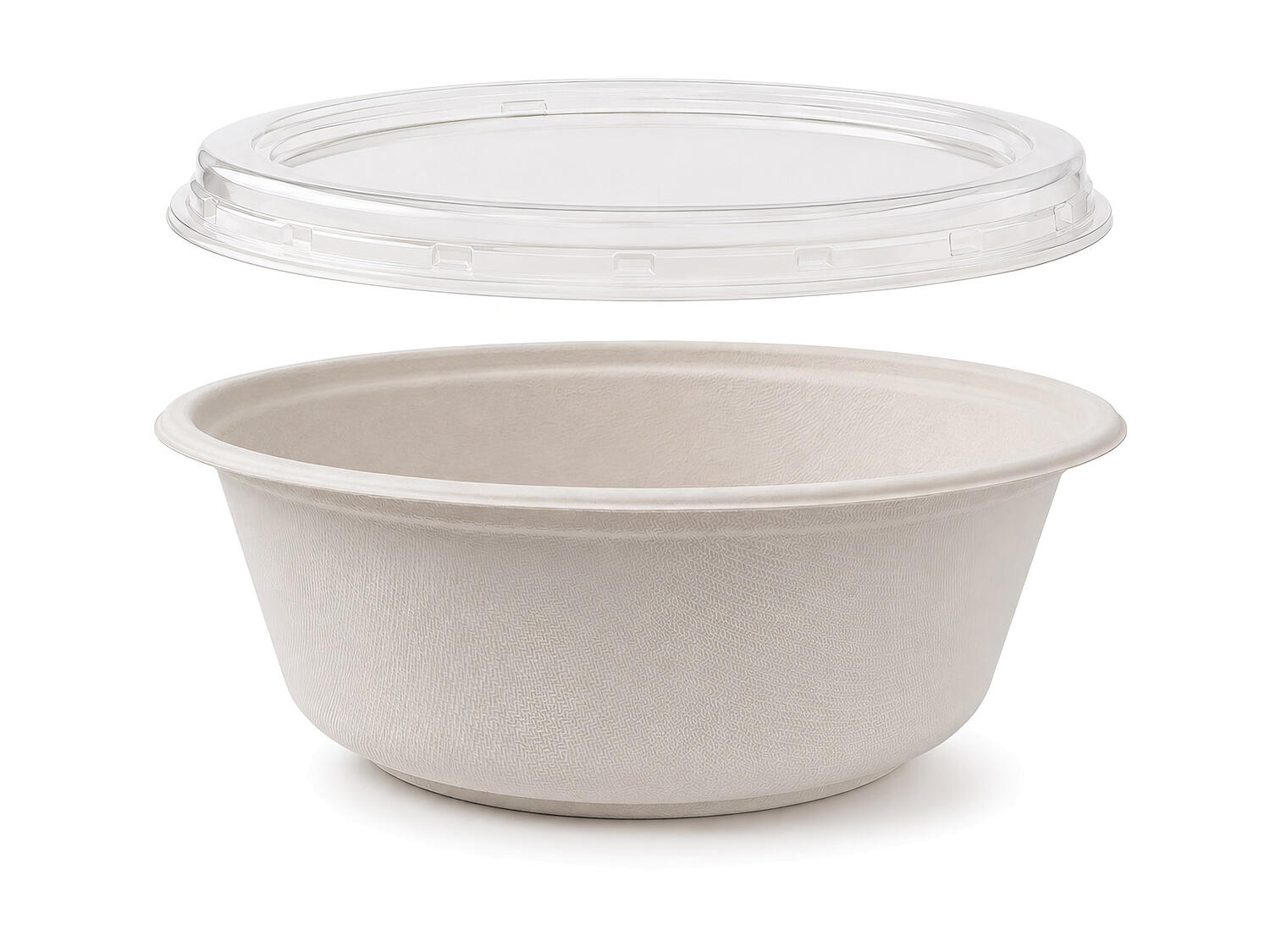GU-281959_SET_e Dressingbecher Dipschale 30ml rund aus Bagasse (Zuckerrohrfasern), inkl. Deckel aus PLA, 150 Stk. – Bild 1