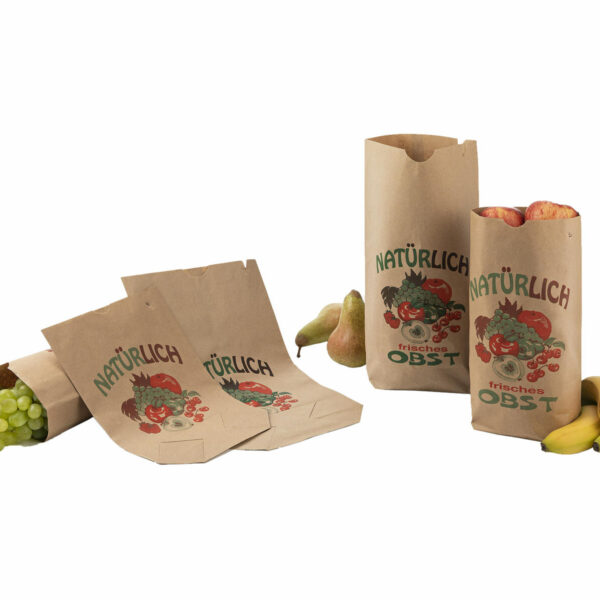 Obstbodenbeutel aus Natronpapier 230x370mm 60 gr. 2,5 KG, 500 Stk.