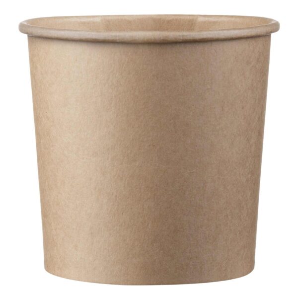 Eisbecher Feinkostbecher aus Pappe Kraftpapier FSCR rund 350 ml braun O 90 mm, 50 Stk.