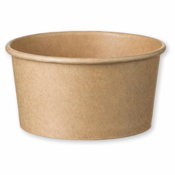 Eisbecher Feinkostbecher aus Kraftpapier FSCR rund 140 ml braun O 90 mm, 50 Stk.