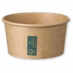 Eisbecher Feinkostbecher aus Kraftpapier FSCR rund 140 ml braun O 90 mm, 50 Stk. – Bild 2