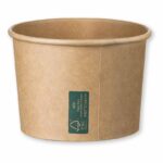 Eisbecher Feinkostbecher aus Kraftpapier FSCR rund 230 ml braun O 90 mm, 50 Stk. – Bild 2