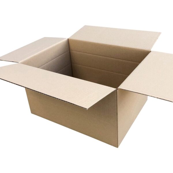 Faltkarton 455x340x(120)-265mm mit variabler Höhe 1-wellig Dickwelle braun