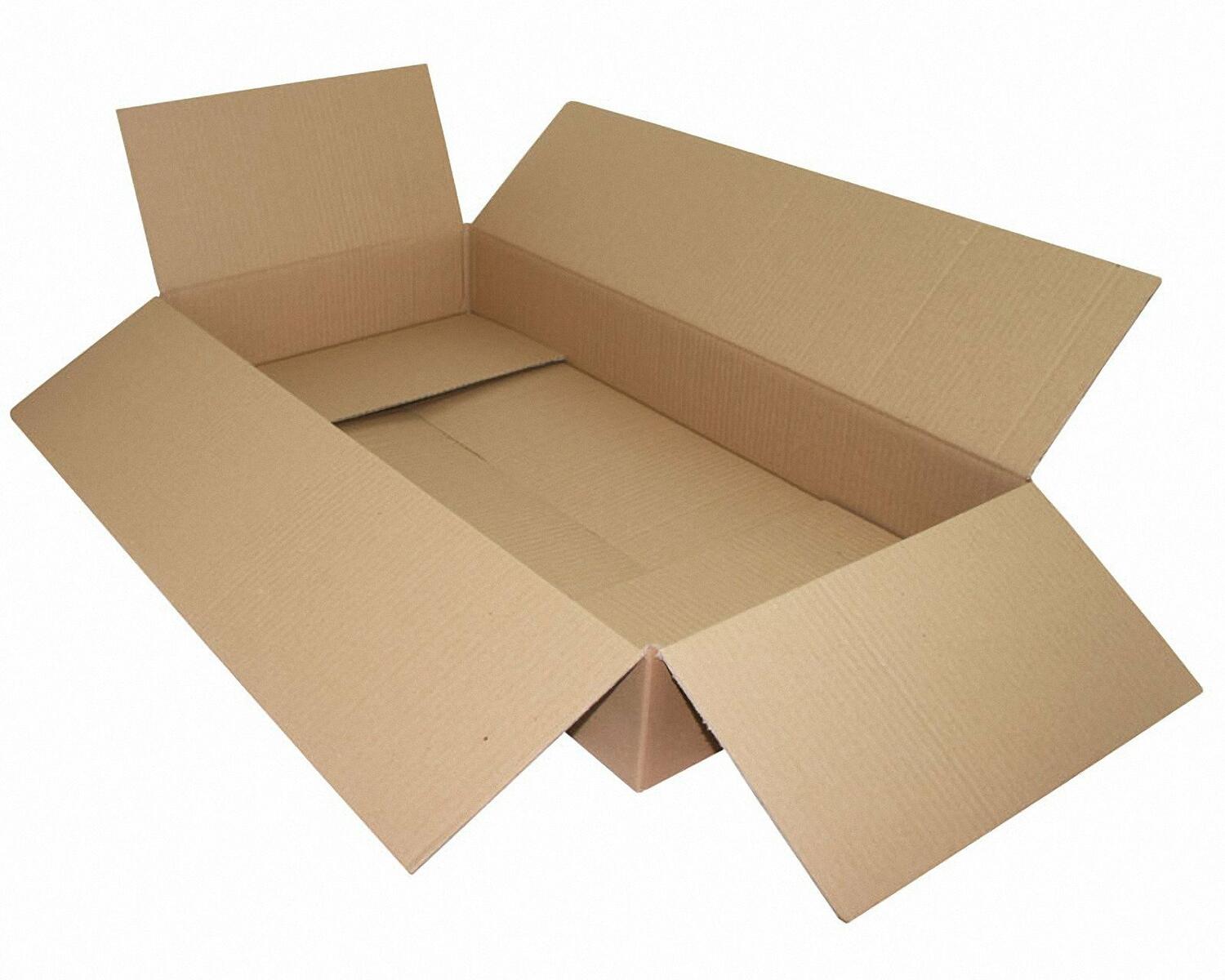 KA_790_390_100_1 Faltkarton 800x400x110mm (Außenmaß) 1-wellig Dickwelle braun – Bild 1