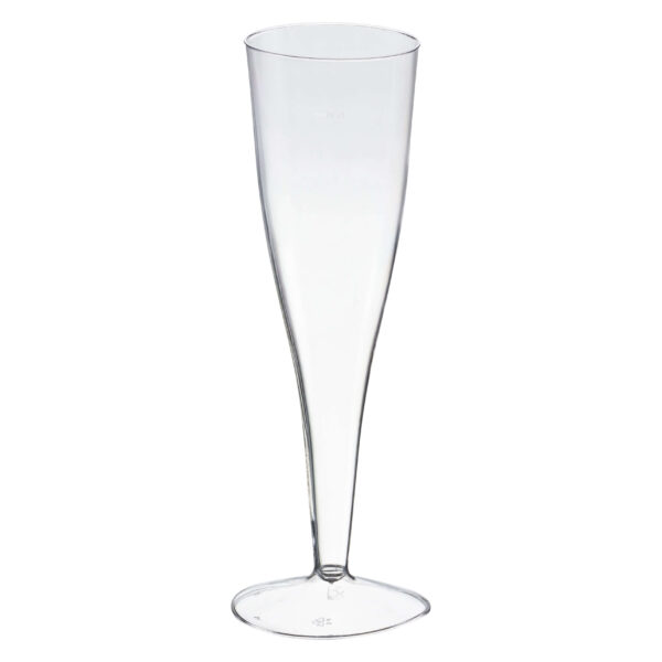 Einweg-Champagnerglas Sektglas 100ml, PS, 2 tlg., transparent glasklar, 6 Stk.