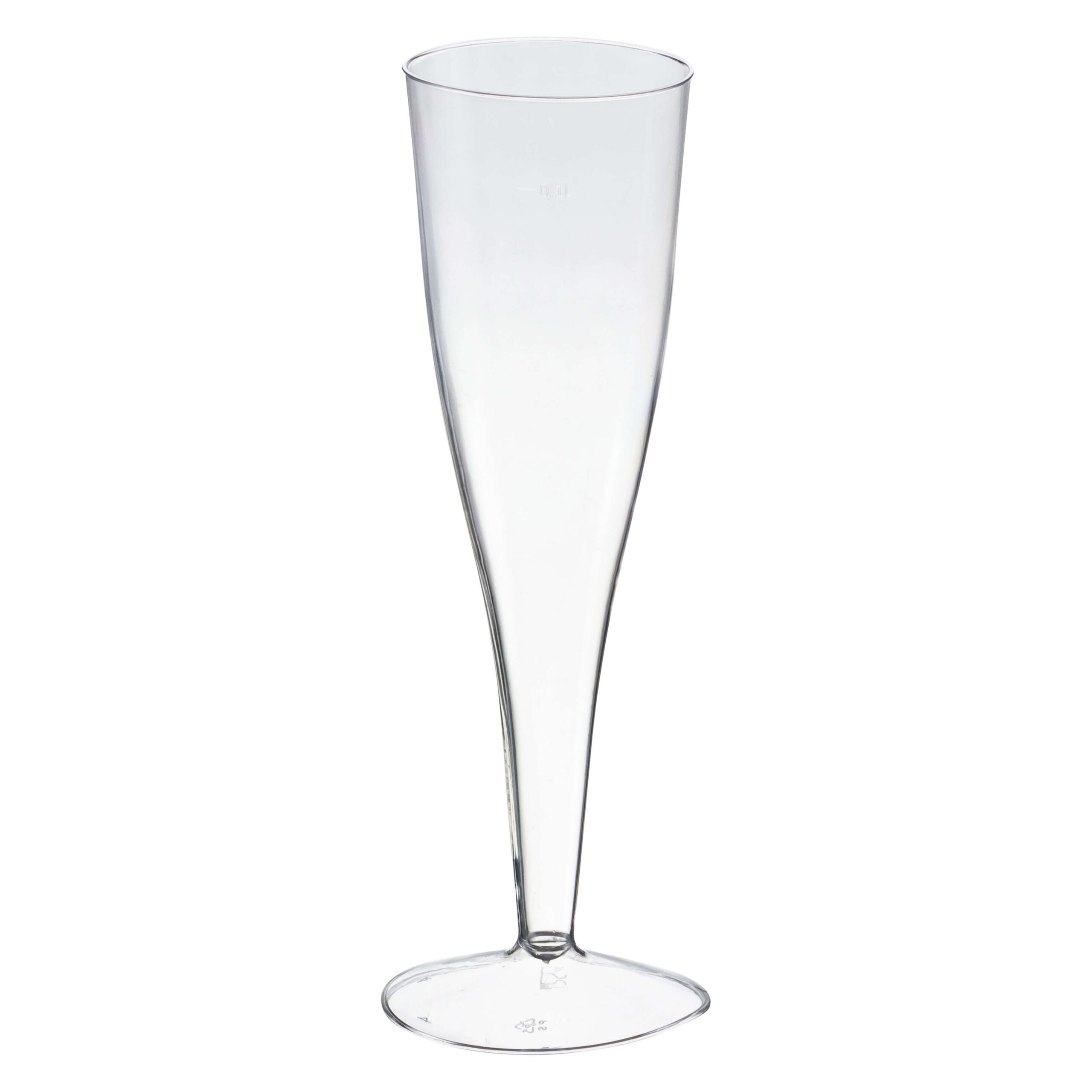 KT-20041400 Einweg-Champagnerglas Sektglas 100ml, PS, 2 tlg., transparent glasklar, 6 Stk. – Bild 1