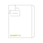 Fensterkuvert C4 229x324mm weiß, 100 gr. Haftstreifen, 50 Stk. – Bild 2