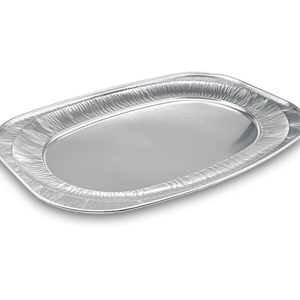 Alu-Catering-Platten Aluminium-Partyplatten Servierplatten 55 x 36 cm, 5 Stk.