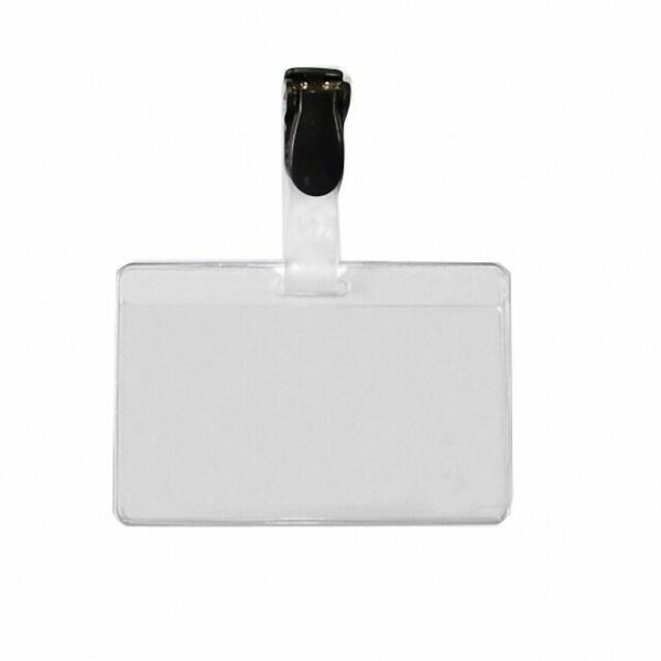 Kartenhalter Ausweishülle Namensschild 75x95/60x88mm mit Clip + Einleger 25 Stk.