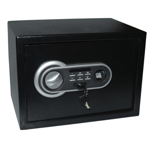 Tresor Safe Fingerprint inkl. Schlüssel 352 x 250 x 250 mm, 15,7 l schwarz