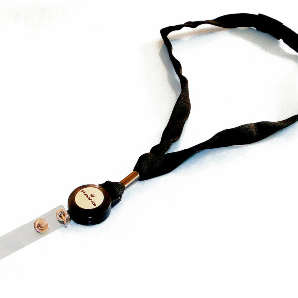 Ausweiskartenhalter Schlüsselband Textilband mit Jojo, schwarz, 35cm, 10 Stk.