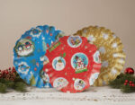 Gebäckschalen Plätzchenschalen für Weihnachtsgebäck Pappe O 23 cm verschiedene Motive, 2 Stk – Bild 2