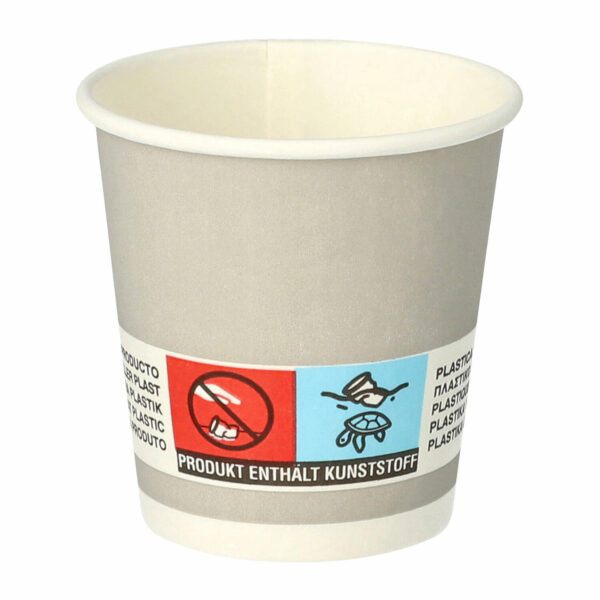Trinkbecher 'Shot' Schnapsbecher aus Pappe 5 cl 50 ml silber, 20 Stk.