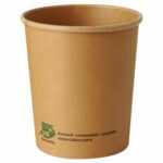 PAPSTAR Suppenbecher Pappe rund 940 ml braun, 25 Stk.