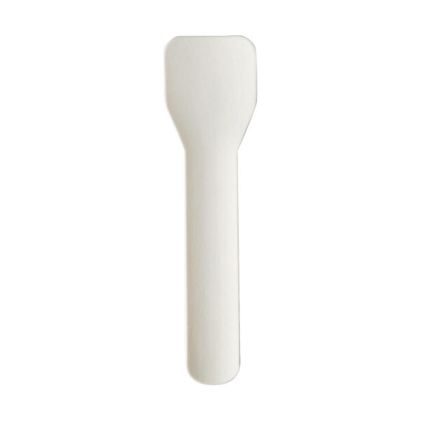 'pure' Eislöffel Eisspatel Papier Karton 9,5 cm weiss, 100 Stk.