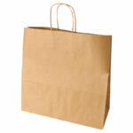 Papiertragetaschen mit Papierkordel Kordeltasche 35 x 35 x 14 cm braun, 25 Stk. – Bild 2