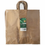 Papiertragetaschen mit Papierkordel Kordeltasche 35 x 35 x 14 cm braun, 25 Stk. – Bild 3