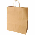 Papiertragetaschen mit Papierkordel Kordeltasche 41 x 35 x 14 cm braun, 25 Stk. – Bild 2