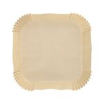 Backpapierzuschnitte für Heißluftfritteusen Mikrowelle Backofen 20 x 20 x 4,5cm braun, 100 Stk. – Bild 2
