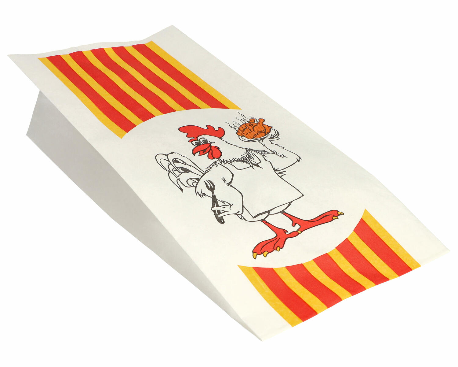 PAP-90147 Grillhähnchen Hähnchenbeutel Papier HDPE-Einlage 28x13x8cm, 100 stk. – Bild 1