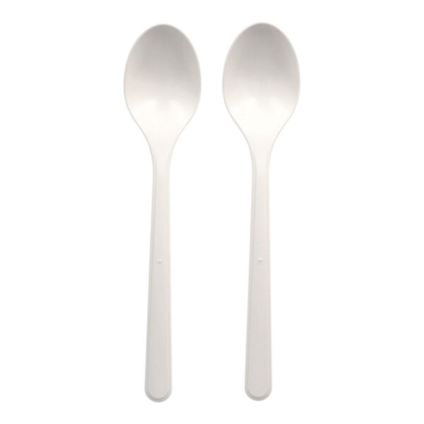 Suppenlöffel Esslöffel Mehrweg 185mm aus PP extra stabil weiss, 50 Stk.