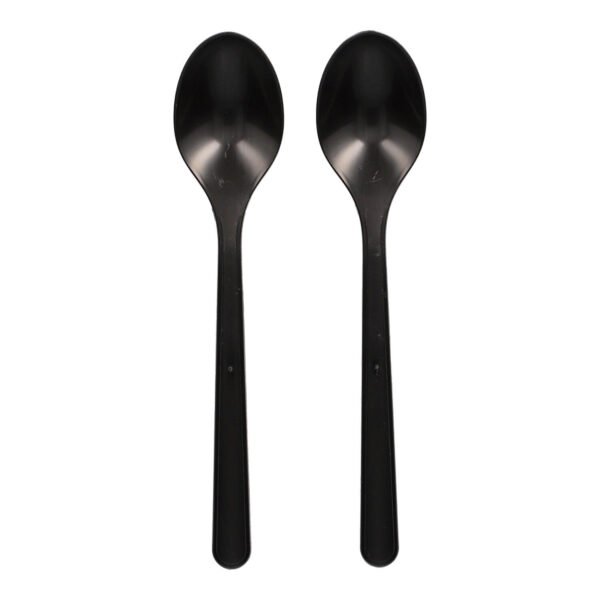 Suppenlöffel Esslöffel Mehrweg 185 mm PP extra stabil schwarz, 50 Stk.
