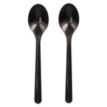 Kaffeelöffel Mehrweg 130mm aus Kunststoff extra stabil schwarz, 50 Stk.