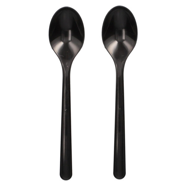 Kaffeelöffel Mehrweg 130mm aus Kunststoff extra stabil schwarz, 50 Stk.