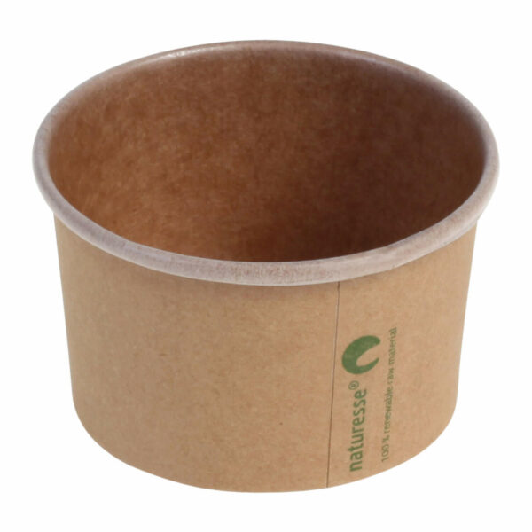 Eisbecher aus Kraftpapier mit PLA-Beschichtung 120 ml O 75mm braun, 50 Stk.