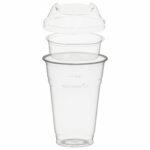 Trinkbecher 400ml + Domdeckel stapelbar + Einsatzbecher O 96mm (PLA) 50 Stk.