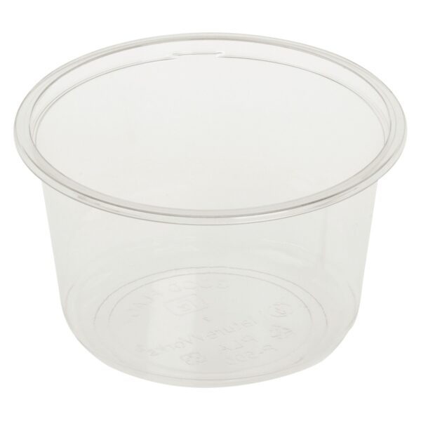 Feinkostbecher transparent aus Kunststoff (PLA) 500 ml O 12,1 cm, 50 Stk.