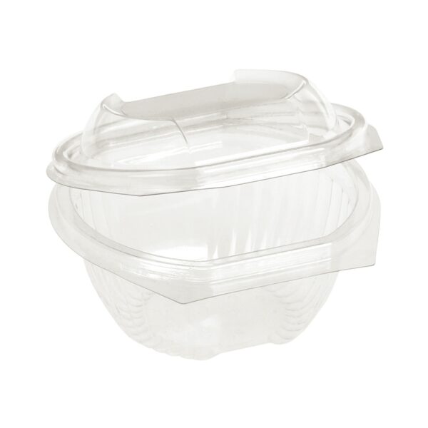 Salatschalen mit fixem Deckel aus transparentem Kunststoff (PLA) 250ml, 50 Stk.