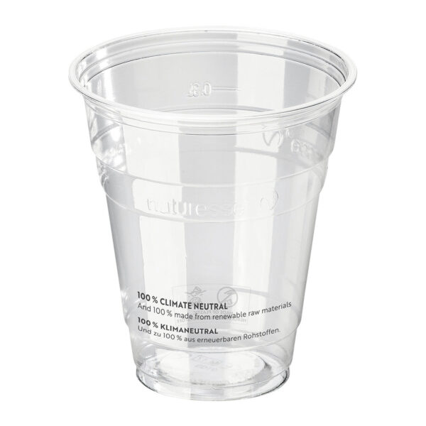 Einweg-Trinkbecher 300 ml Eichstrich O 96 mm aus PLA, 50 Stk.