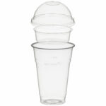 Trinkbecher 400ml + Domdeckel ohne Loch + Einsatzbecher O 96mm (PLA) 50 Stk.