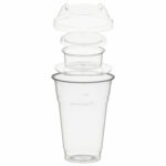 Trinkbecher 400ml+Domdeckel+Einsatzbecher stapelbar PLA 100 Stk.