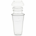 Trinkbecher 500ml+Domdeckel+ 60ml Einsatzbecher stapelbar PLA, 100 Stk.