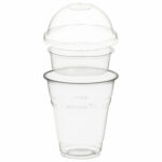 Trinkbecher 300ml + Domdeckel ohne Loch + Einsatzbecher O 96mm (PLA) 50 Stk.