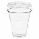 Trinkbecher 300ml + Deckel ohne Loch aus PLA 50 Stk.