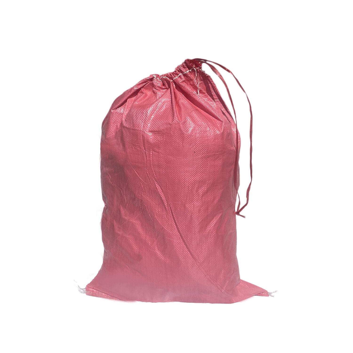PLA-03-03-252510A-RO Schwerlastsack Gewebesack Hochwassersack Getreidesack Lagersack PP mit rotem Streifen, mit Band 500 x 800 mm 30 kg rosa – Bild 1