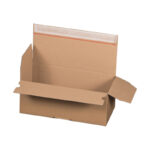 Schnellaufrichtekarton 315x155x120mm Selbstklebeverschluss Aufreißfaden Automatikboden braun – Bild 2