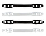 Maskenhalter Maskenbandverlängerung 3-stufig verstellbar weiß schwarz, 4 Stk. – Bild 2